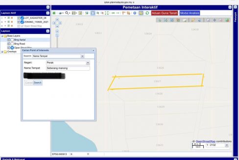 TANAH PERTANIAN 2.249 EKAR DI SEBERANG MANONG 1